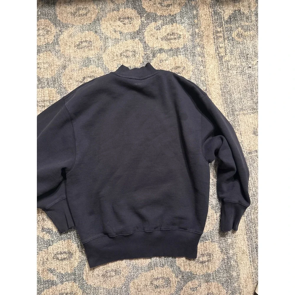 Anine Bing Bradie Sweatshirt in Navy Size Small Excellent Condition - Picture 5 of 6